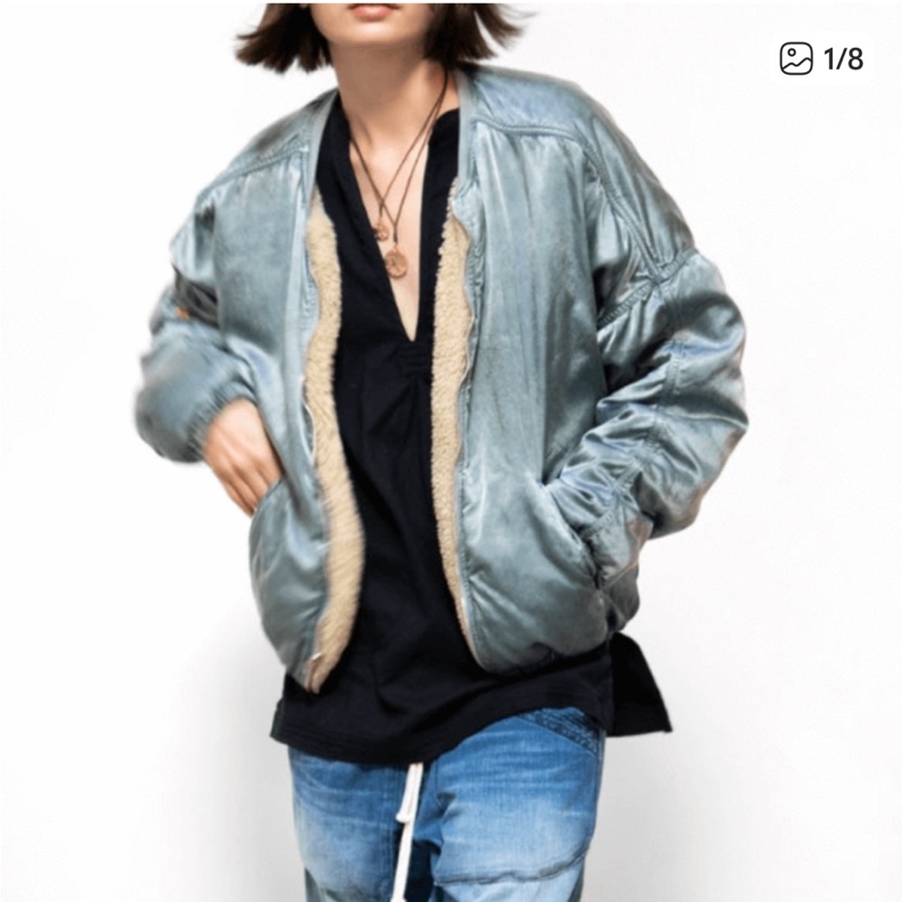 🌟NWOT🌟FREE CITY Sherpa Bomber Jacket